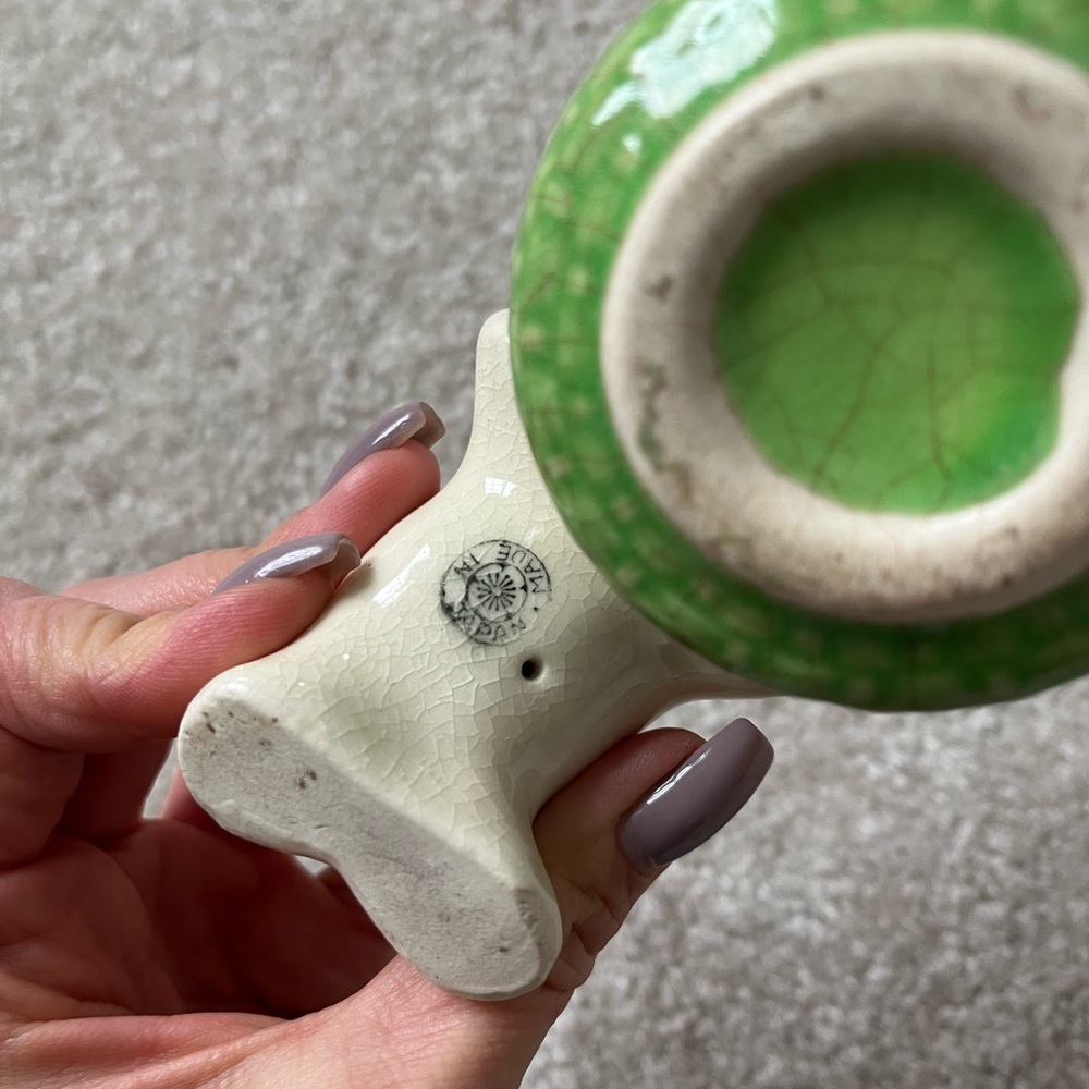 Cute Vintage Ceramic Dog Planter Made in Japan - Picture 4 of 6
